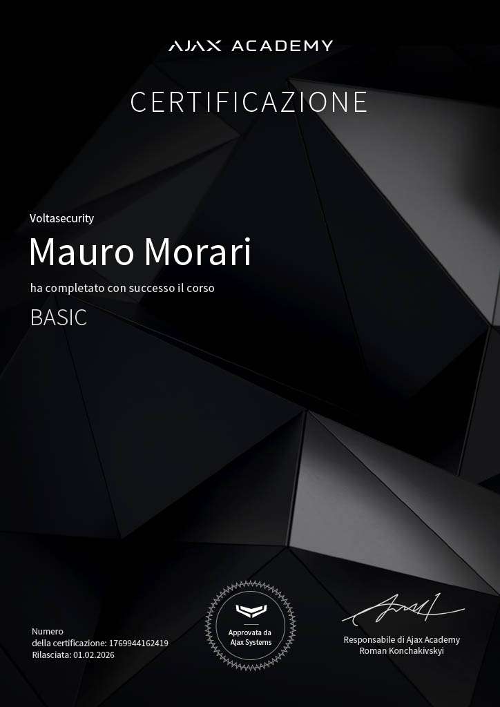 Certificato Ajax BASIC