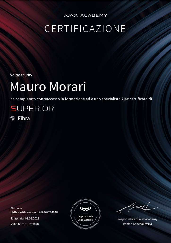 Certificato Ajax Superior Fibra